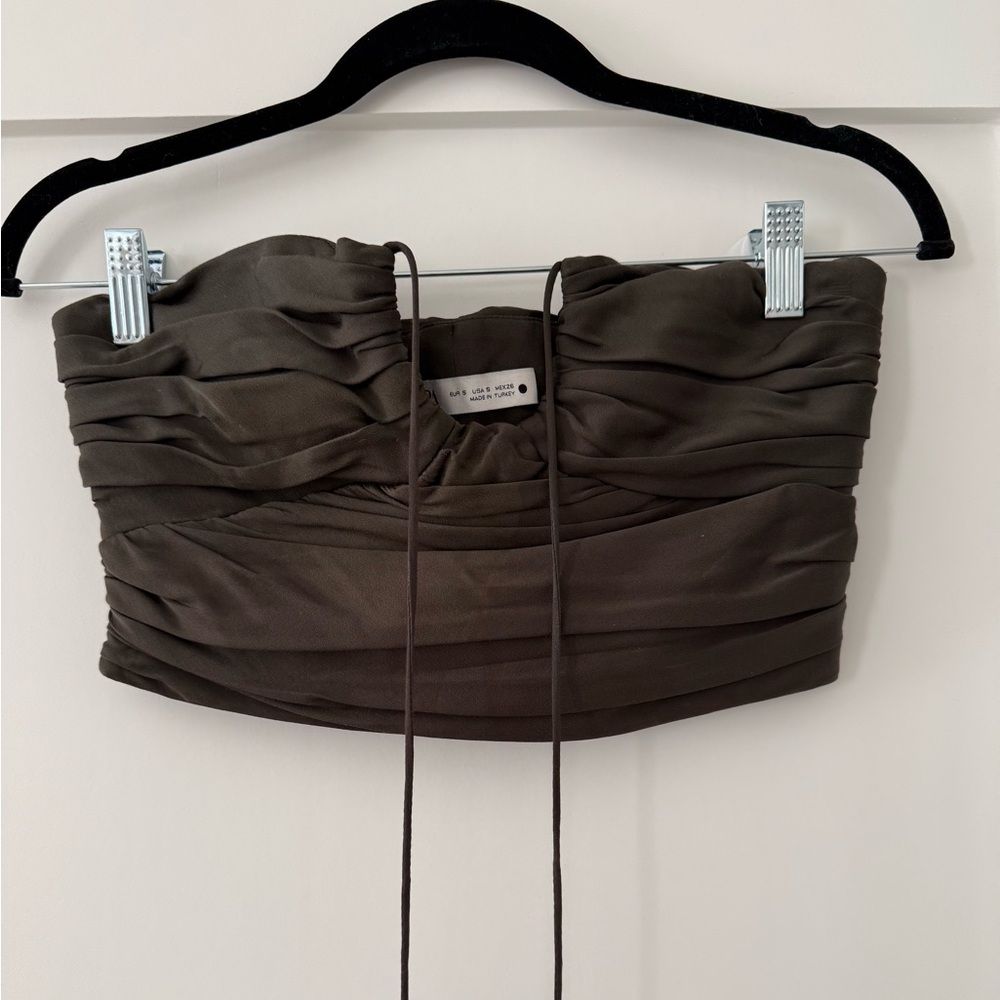 Green Zara Crop Top